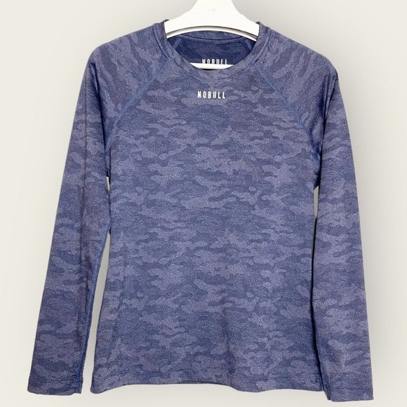 NOBULL Tops - Nobull Long Sleeve Top Blue Grey Camo